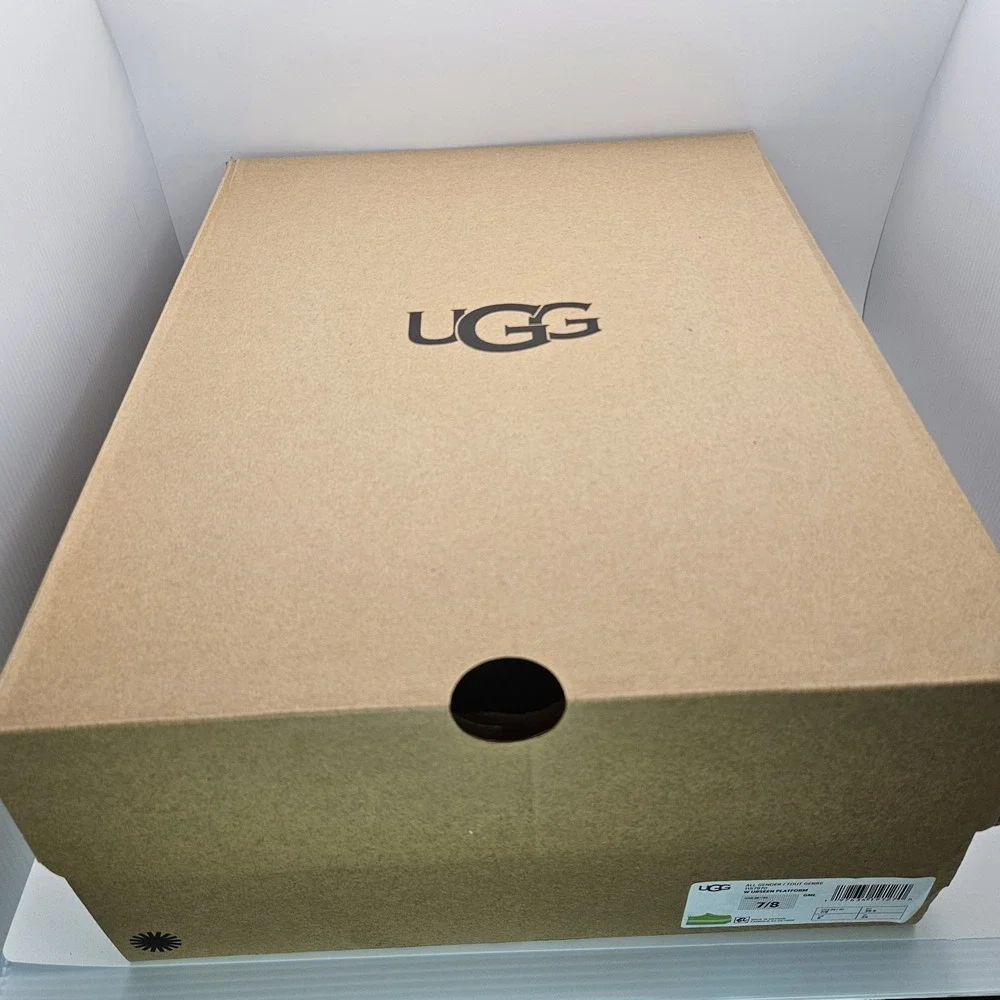 UGG URSEEN PLATFORM Green MULTI LEATHER‎ WOOL ALL GENDER M7/W8 Festival Shoes